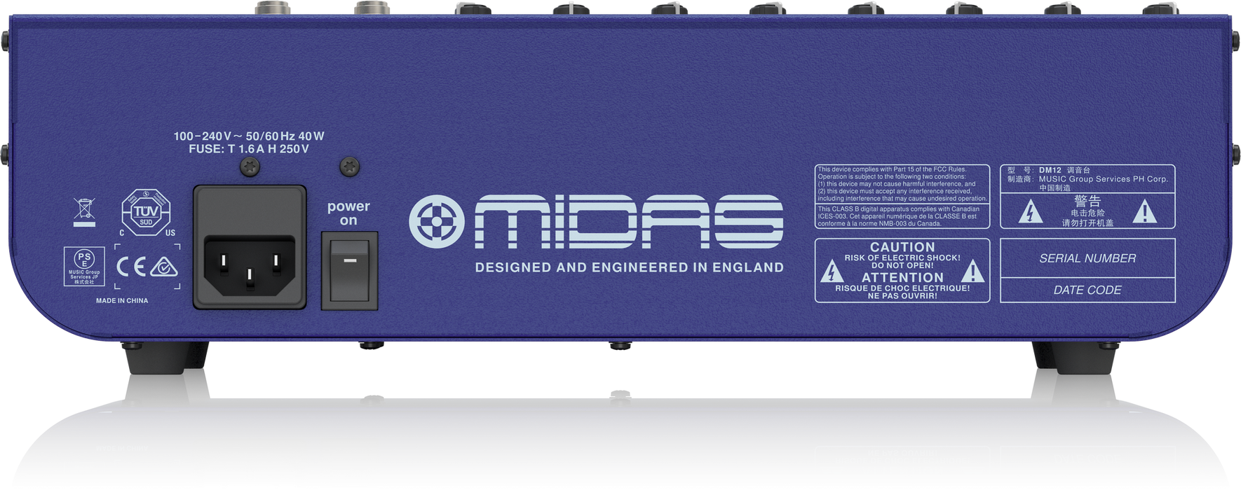 Midas DDA DM12 12-channel Mixer with Midas Microphone Preamplifiers ...