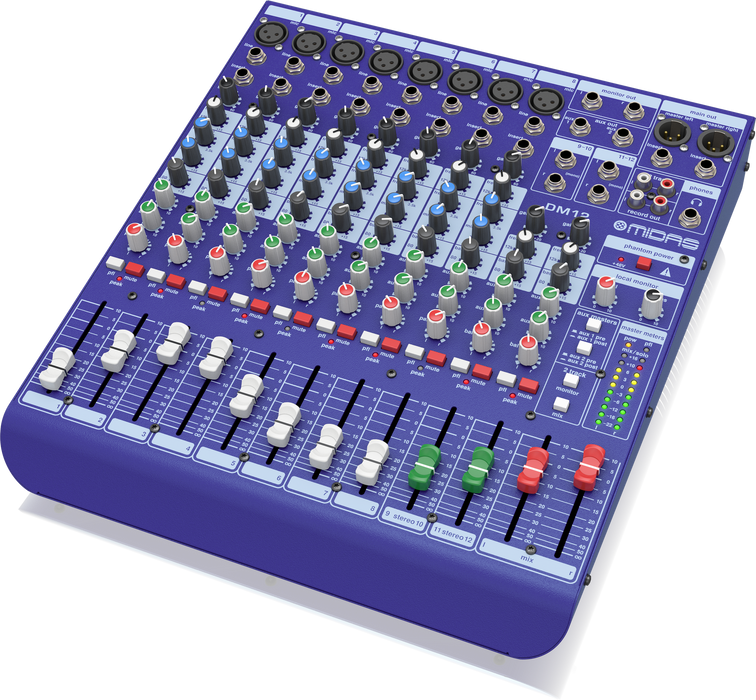 Midas DDA DM12 12-channel Mixer with Midas Microphone Preamplifiers ...