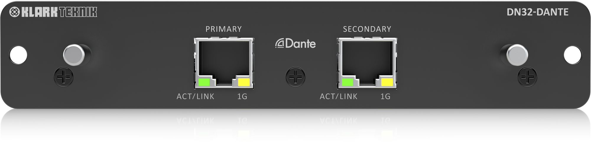 Klark Teknik DN32-DANTE Audinate Dante Expansion Module with up to 32 Bidirectional Channels (DN32DANTE / DN32 DANTE) - Music Bliss Malaysia