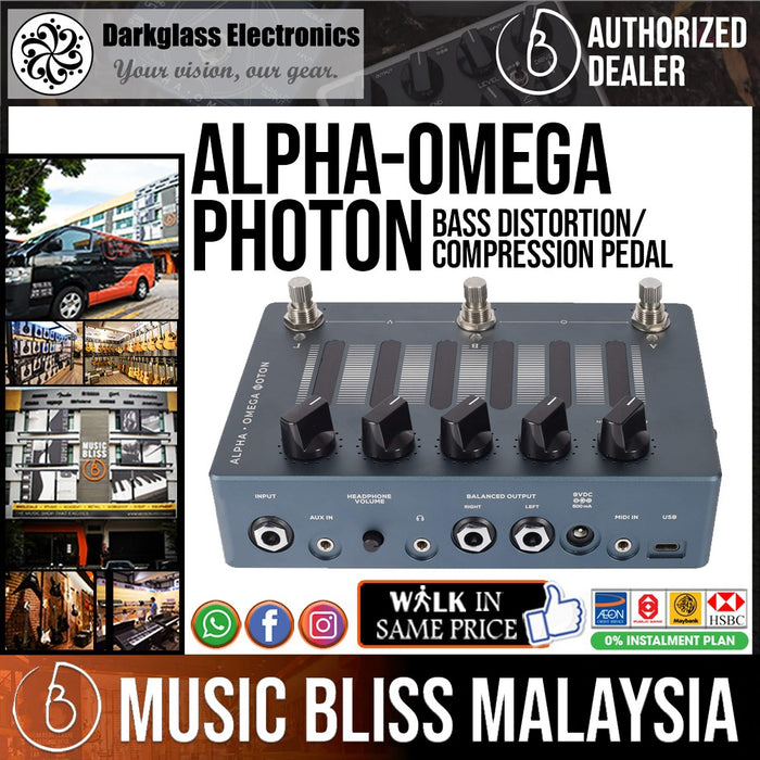 Darkglass Alpha-Omega Photon Bass Distortion/Compression Pedal - Music Bliss Malaysia