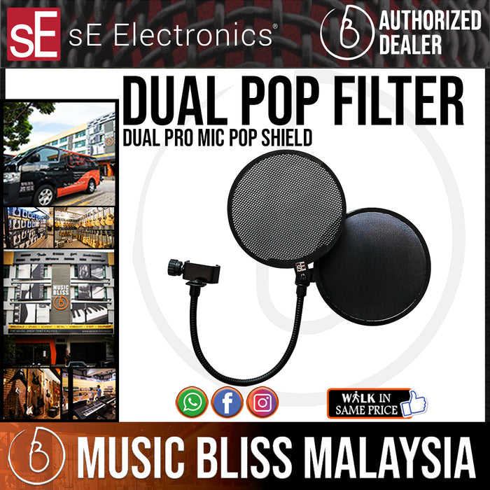 sE Electronics Dual Pro Mic Pop Shield - Music Bliss Malaysia