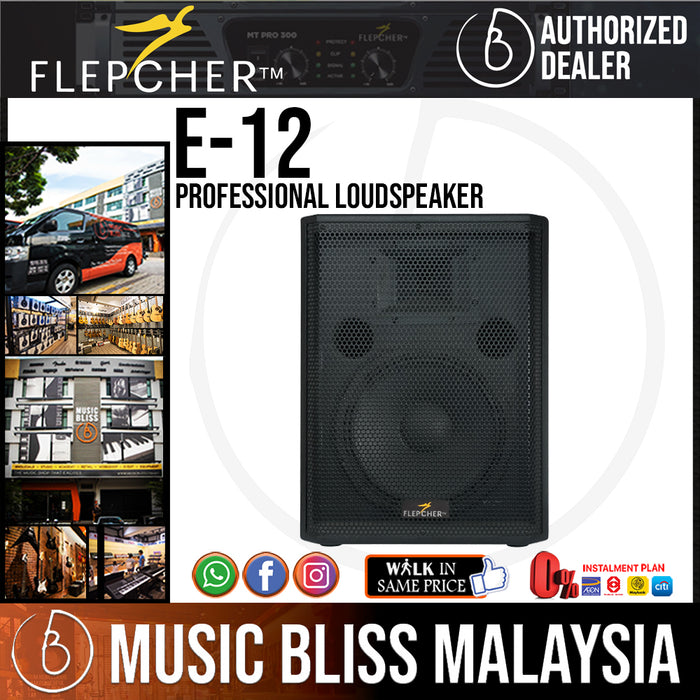 Flepcher E-12 12'' 2-way Professional Loudspeaker (E12 / E 12) - Music Bliss Malaysia