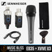 Sennheiser e835 Live Vocal Microphone with Xvive U3 2.4 GHZ Portable Wireless Microphone System up to 90 Feet - Music Bliss Malaysia
