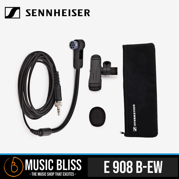 Sennheiser e 908 B ew Clip-on Instrument Microphone with Reduced Sensitivity for Brass Instruments - Music Bliss Malaysia