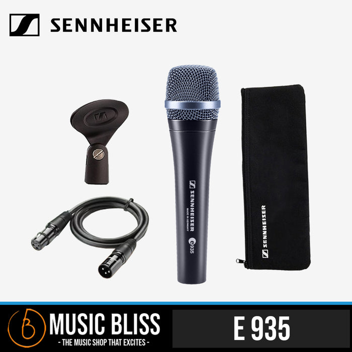 Sennheiser e 935 Cardioid Dynamic Vocal Microphone with Free Mic Cable - Music Bliss Malaysia