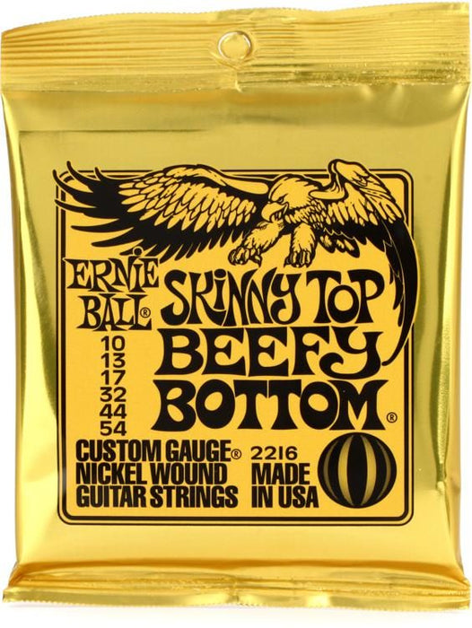 Ernie Ball 2216 Skinny Top Beefy Bottom Nickel Wound Electric Guitar Strings (10-54) - Music Bliss Malaysia