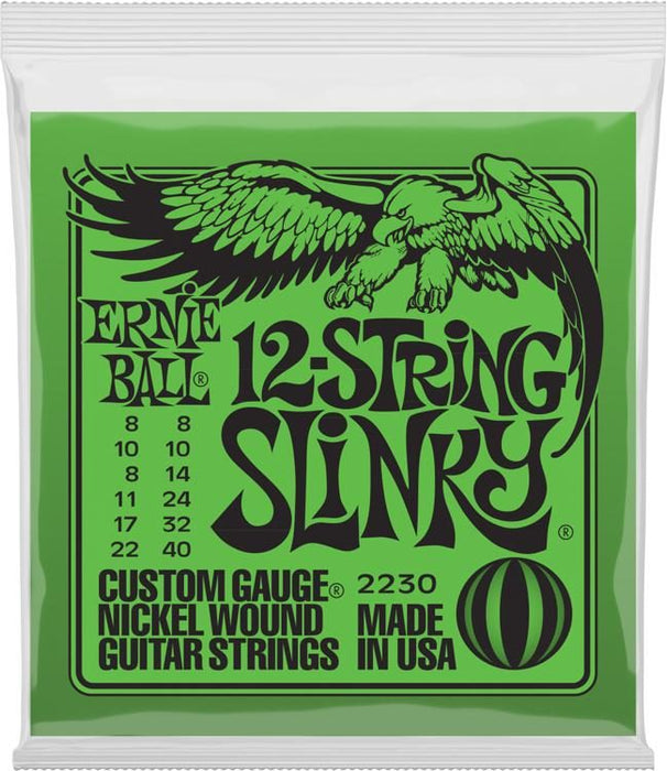 Ernie Ball 2230 Regular Slinky 12-String Nickel Wound Electric Guitar Strings (8-40) - Music Bliss Malaysia