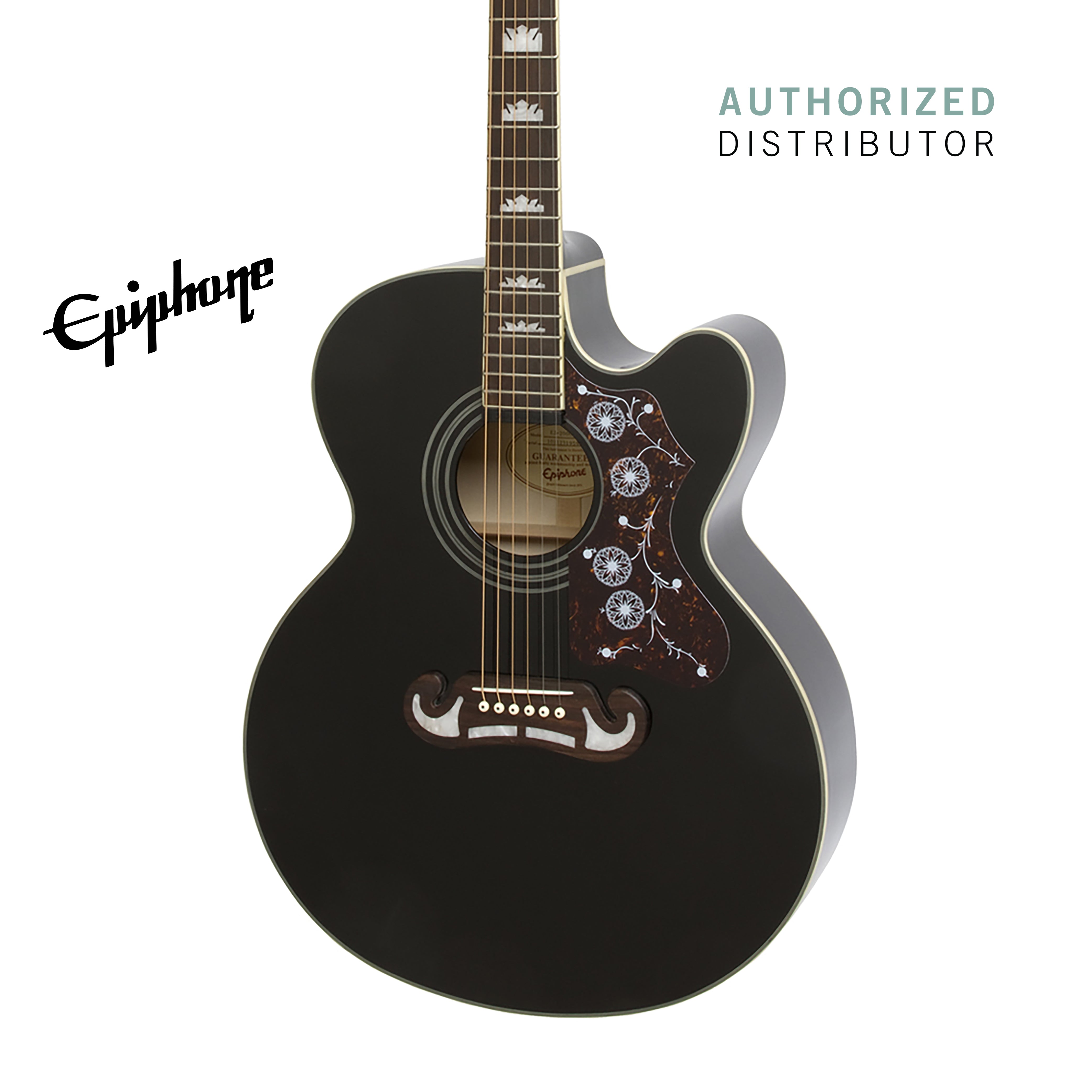 Epiphone J 200 EC Studio Acoustic Electric Guitar Black Music