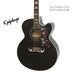 Epiphone J-200 EC Studio Acoustic-Electric Guitar - Black - Music Bliss Malaysia