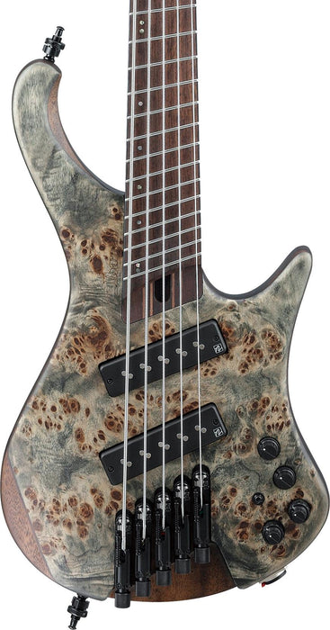 Ibanez Bass Workshop EHB1505MS 5-string Multi-scale Bass Guitar - Black Ice Flat - Music Bliss Malaysia