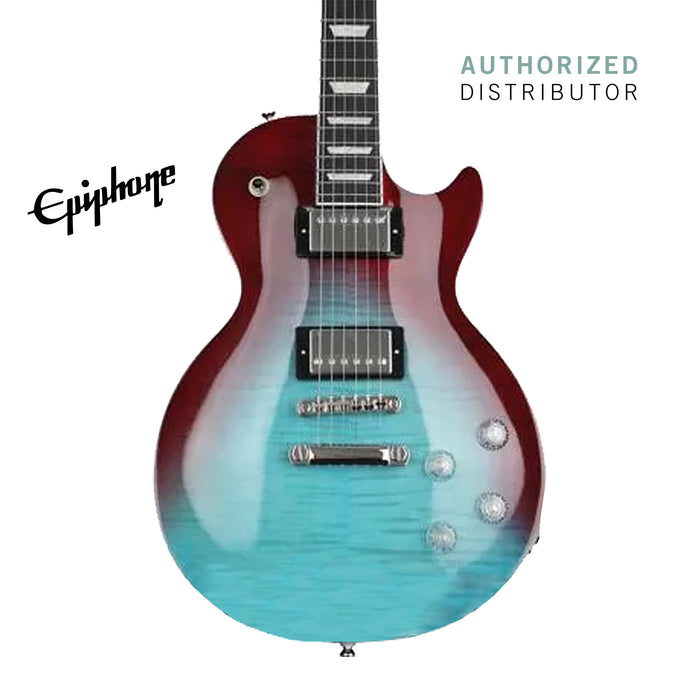 Epiphone Les Paul Modern Figured Electric Guitar - Blueberry Fade - Music Bliss Malaysia