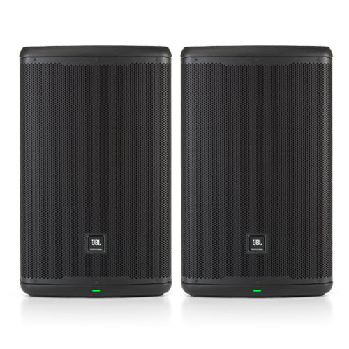 JBL EON715 1300W 15" Powered PA Speaker with Speaker Stands and Cables - Pair - Music Bliss Malaysia