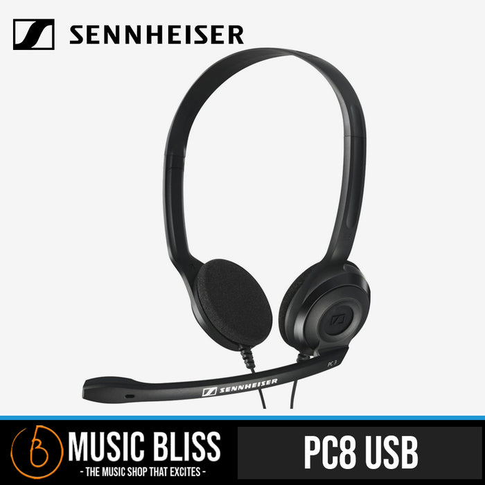 EPOS | Sennheiser PC 8 USB Stereo PC Headset with Noise Cancelling Microphone - Music Bliss Malaysia