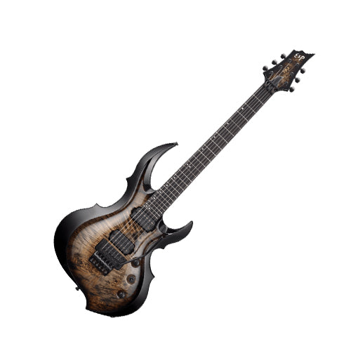 ESP FRX-CTM FR Burled Maple - See Thru Black Sunburst (FRXCTMFRBM) - Music Bliss Malaysia