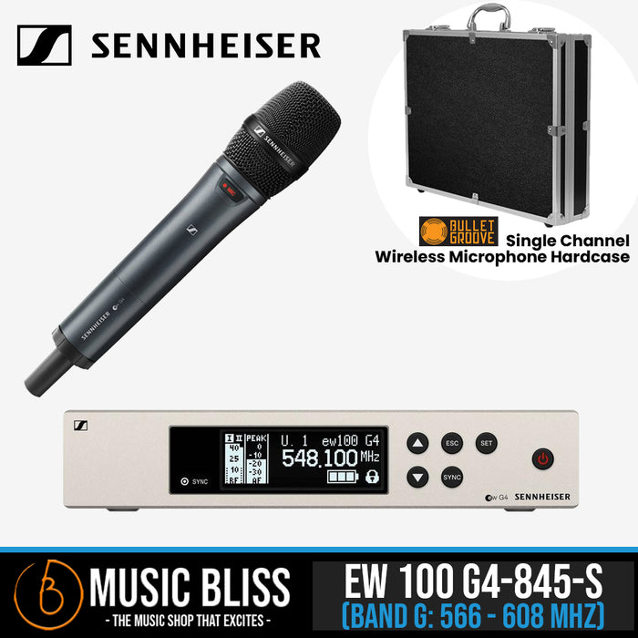 Sennheiser EW 100 G4-845-S Wireless Handheld Microphone System - Music Bliss Malaysia