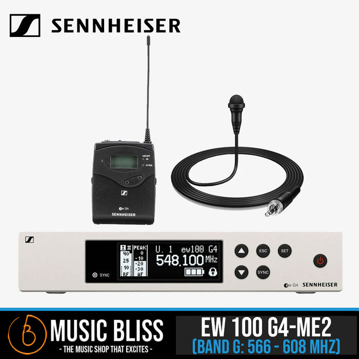 Sennheiser EW 100 G4-ME2 Wireless Lavalier Microphone System - Music Bliss Malaysia
