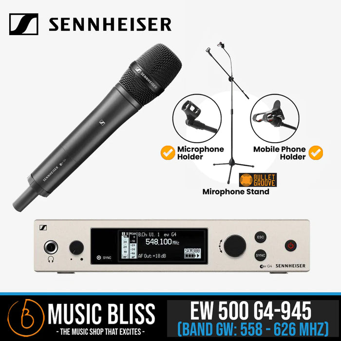Sennheiser EW 500 G4-945 Wireless Handheld Microphone System - Music Bliss Malaysia