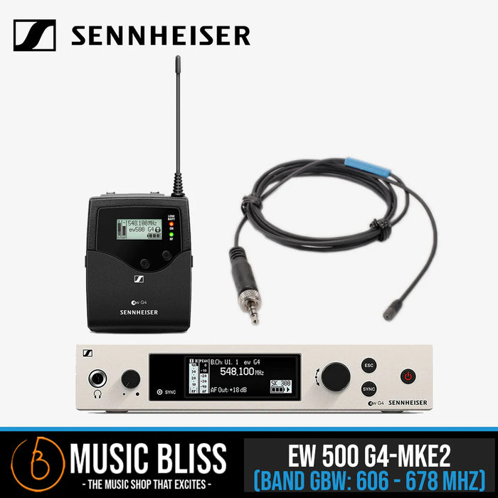 Sennheiser EW 500 G4-MKE2 Wireless Lavalier Microphone System with