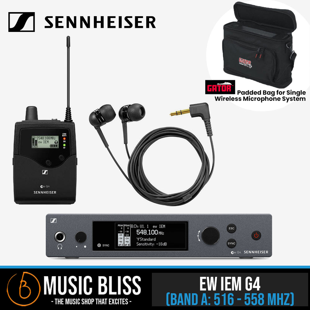 Sennheiser EW IEM G4 Wireless In-Ear Monitoring System Music