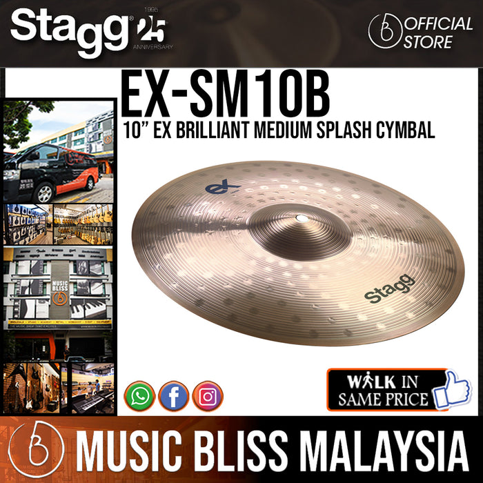 Stagg EX-SM10B 10” EX Brilliant Medium Splash Cymbal - Music Bliss Malaysia