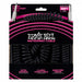 Ernie Ball 6044 30' Coiled Straight / Straight Instrument Cable - Black (P06044) - Music Bliss Malaysia