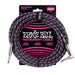 Ernie Ball 6063 25 Feet Braided Straight/Angle Instrument Cable - Red/White/Blue/Black (P06063) - Music Bliss Malaysia