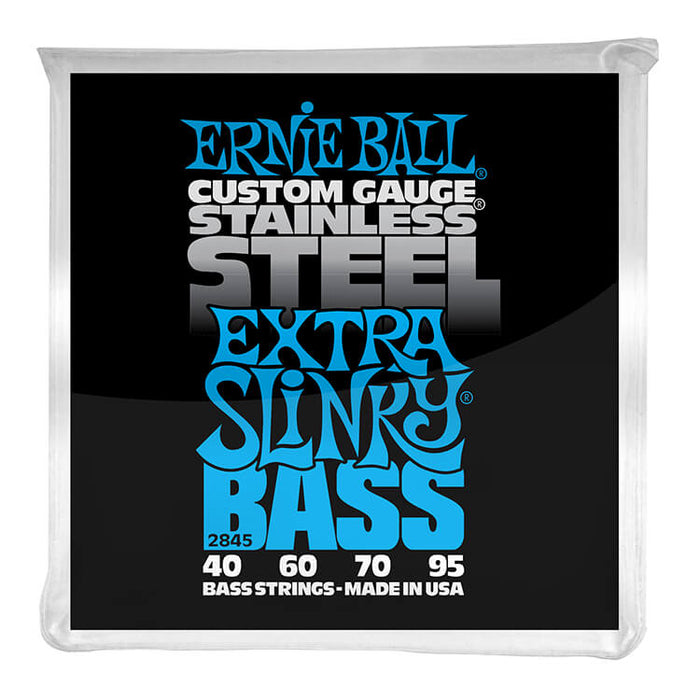 Ernie Ball 2845 Extra Slinky Stainless Steel Electric Bass Strings (40-95) - Music Bliss Malaysia