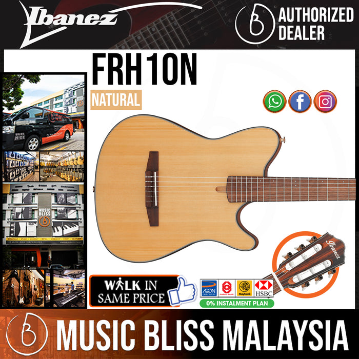 Ibanez FRH10N Thinline Nylon Acoustic-electric Guitar - Natural - Music Bliss Malaysia