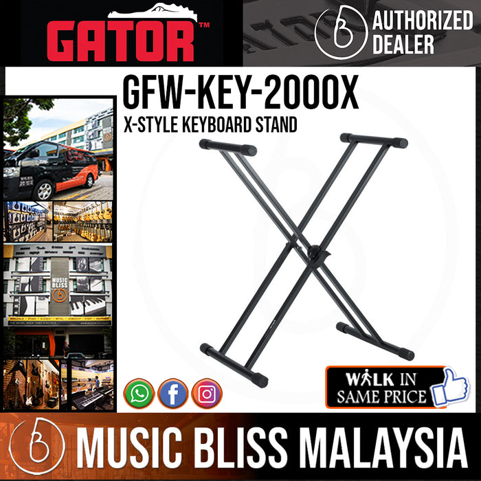 Gator Frameworks GFW-KEY-2000X Deluxe X-Style Keyboard Stand - Music Bliss Malaysia