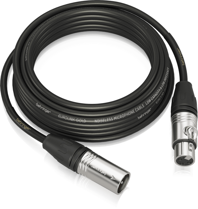 Behringer GMC-1000 Gold Performance 10m (33ft) Microphone Cable with XLR Connectors - Music Bliss Malaysia