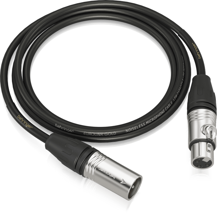 Behringer GMC-150 Gold Performance 1.5m (5ft) Microphone Cable with XLR Connectors - Music Bliss Malaysia