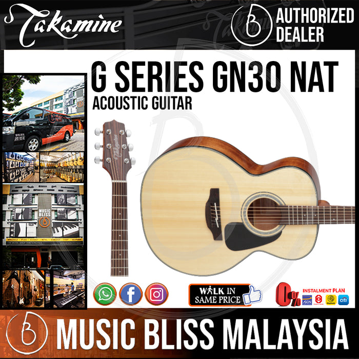 Takamine GN30 - (Natural) 6-string Acoustic Guitar with Solid Spruce Top - Music Bliss Malaysia