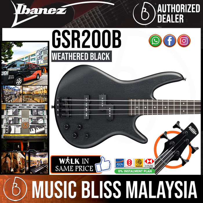 Ibanez Gio GSR200B - Weathered Black - Music Bliss Malaysia