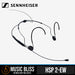 Sennheiser HSP 2 Headworn Microphone for Wireless - Black - Music Bliss Malaysia