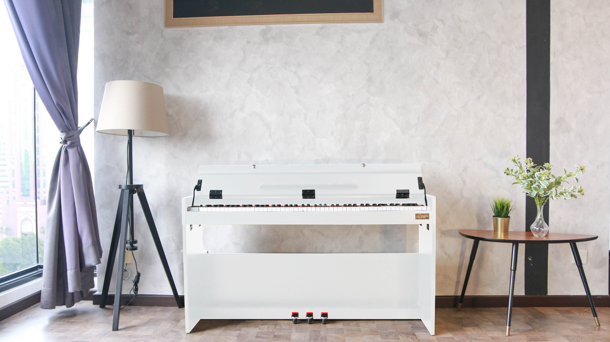 Claydeman Havana MDP-125 88-Keys Home Digital Piano - White (Weighted Keys) - Music Bliss Malaysia