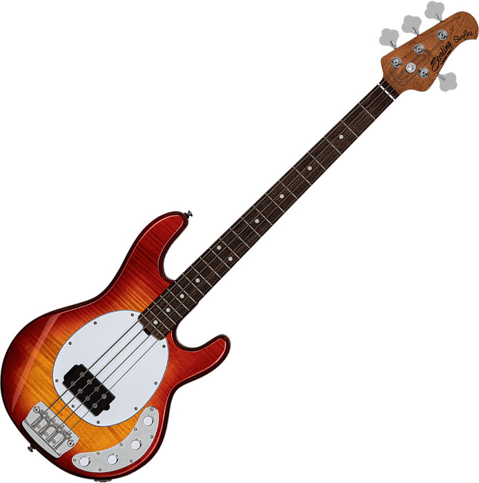 Sterling RAY34FM StingRay Electric Bass Guitar - Heritage Cherry Burst - Music Bliss Malaysia
