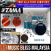 Tama Imperialstar 5-piece Drum Set with Drumsticks and Throne - 22" Kick - Hairline Blue - Music Bliss Malaysia