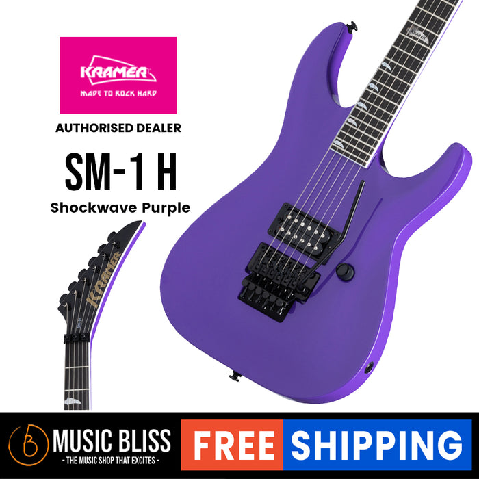 Kramer SM-1 H Electric Guitar - Shockwave Purple - Music Bliss Malaysia