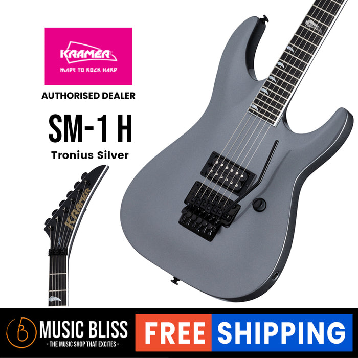 Kramer SM-1 H Electric Guitar - Tronius Silver - Music Bliss Malaysia