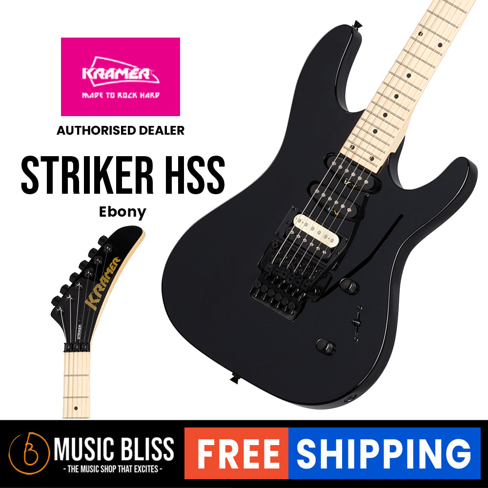 Kramer Striker HSS Electric Guitar Ebony Music Bliss Malaysia