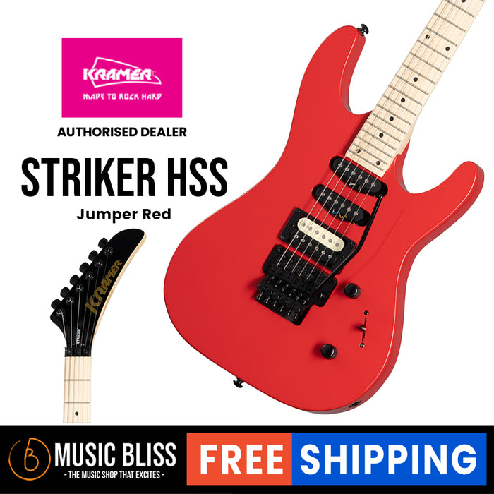 Kramer Striker HSS Electric Guitar - Jumper Red - Music Bliss Malaysia