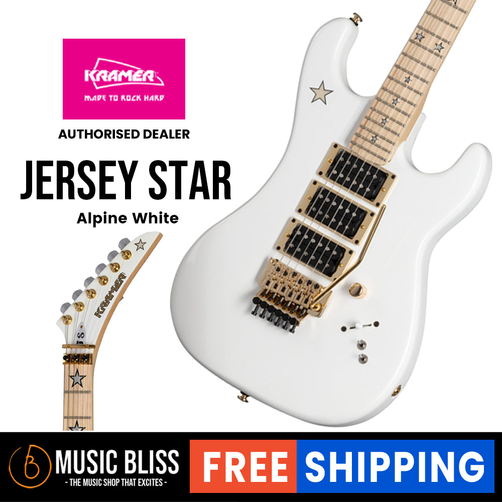 Kramer Jersey Star Electric Guitar Alpine White Music Bliss