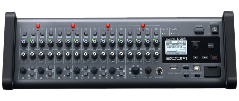 Zoom L20R 20-channel Rackmount Digital Mixer / Recorder with 0% Instalment - Music Bliss Malaysia