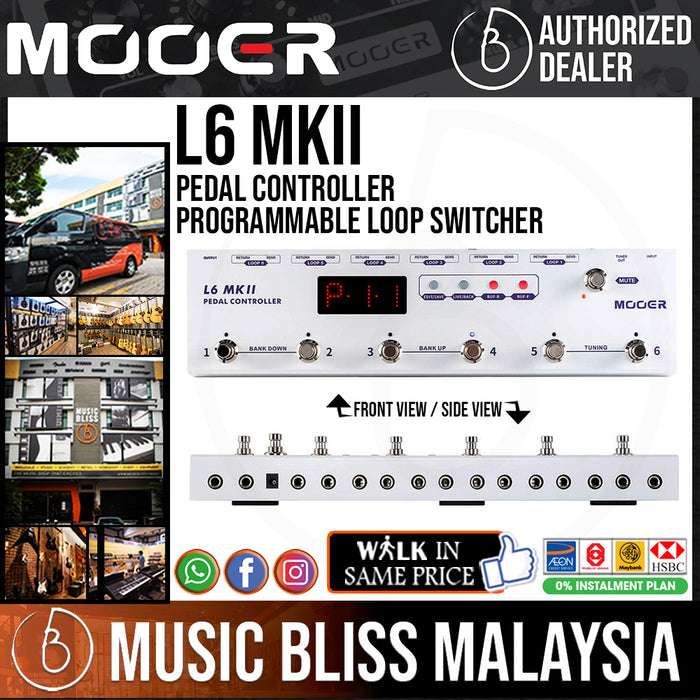 Mooer Pedal Controller L6 MKII Programmable Loop Switcher - Music Bliss Malaysia