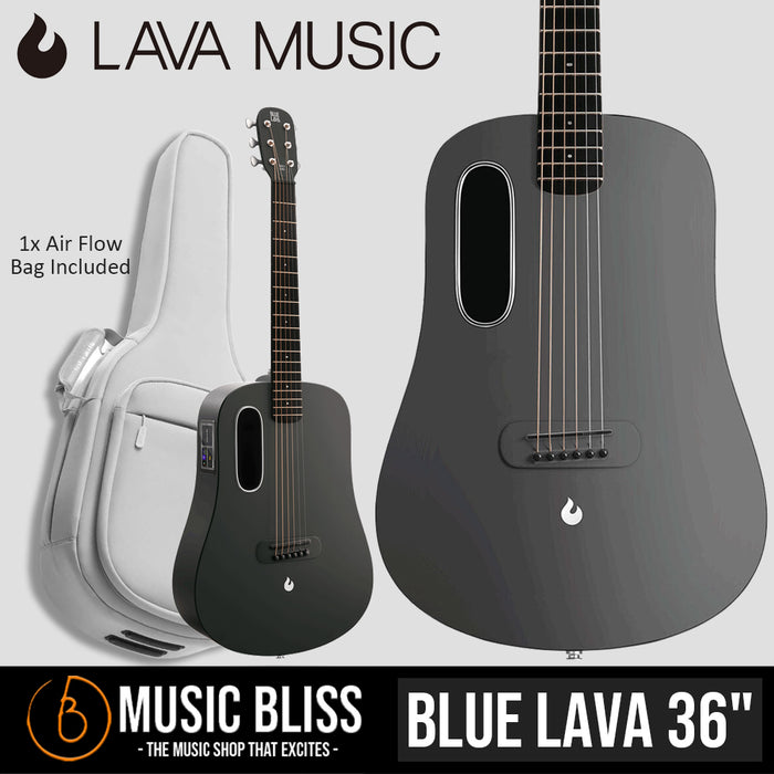 Blue Lava Touch 36" with AirFlow Gigbag - Midnight Black - Music Bliss Malaysia