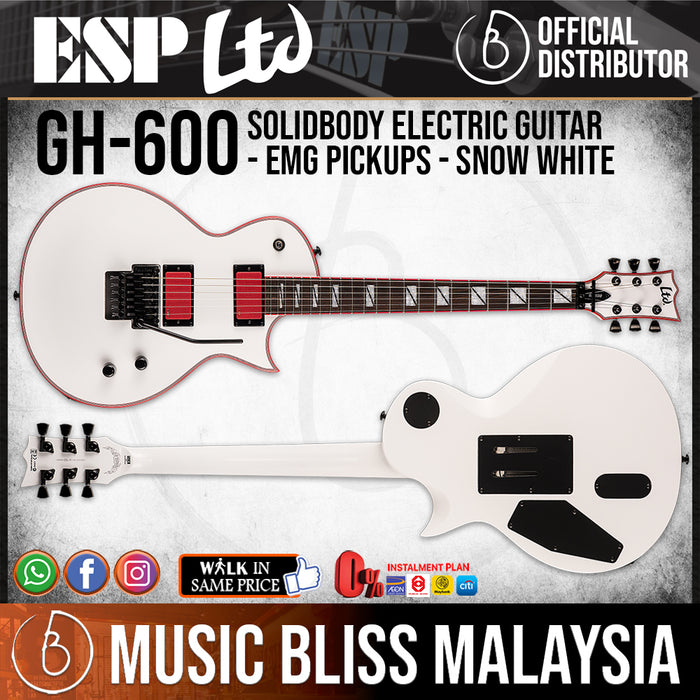 ESP LTD Gary Holt GH-600 - Snow White (GH600SW) - Music Bliss Malaysia