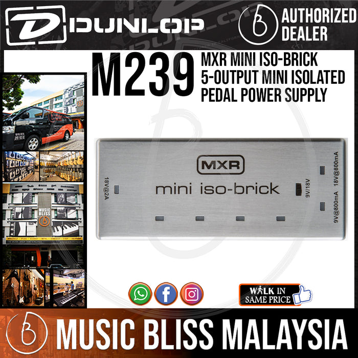 Jim Dunlop MXR M239 Mini Iso-Brick 5-output Mini Isolated Pedal Power Supply (M-239 / M 239) - Music Bliss Malaysia