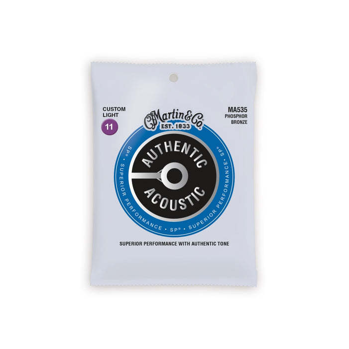 Martin MA535 SP Phosphor Bronze Authentic Acoustic Guitar Strings 11-52 - Music Bliss Malaysia