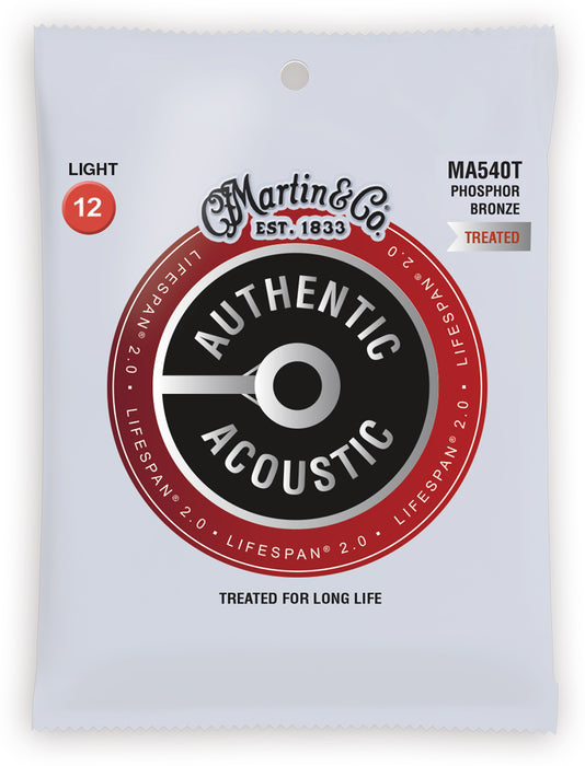 Martin MA540T Lifespan Treated Phosphor Bronze Authentic Aco Gtr Strings 12-54 - Music Bliss Malaysia