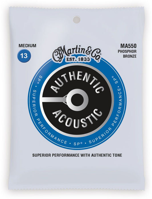 Martin MA550 SP Phosphor Bronze Authentic Acoustic Guitar Strings 13-56 - Music Bliss Malaysia